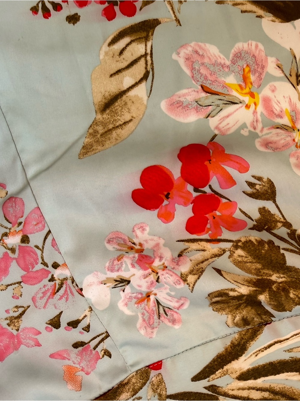 Lulu's Light Blue Floral Wide-Leg Pants - Picture 3 of 3